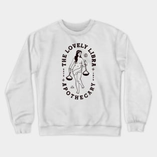 The Lovely Libra Apothecary 1979: Vintage Zodiac Travel Art Crewneck Sweatshirt